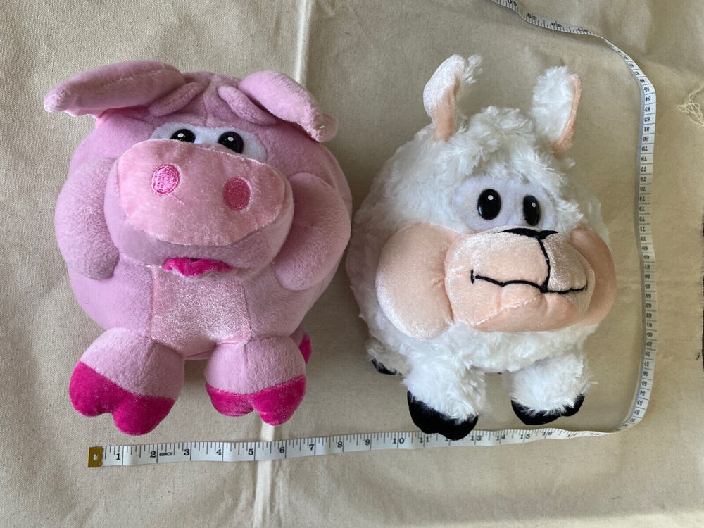 2 Peek-A-Boo Toys Pig Pink Plush Pig Stuffed Animal Baby Lamb